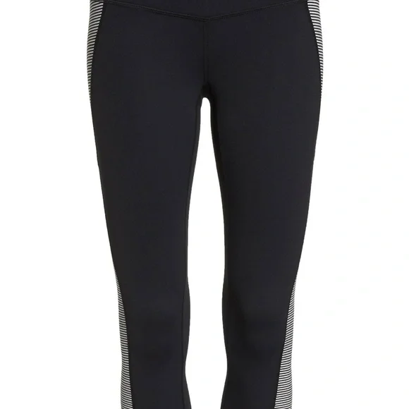 Zella High Waist Crop Leggings Stripe Panel XS - Picture 6 of 6